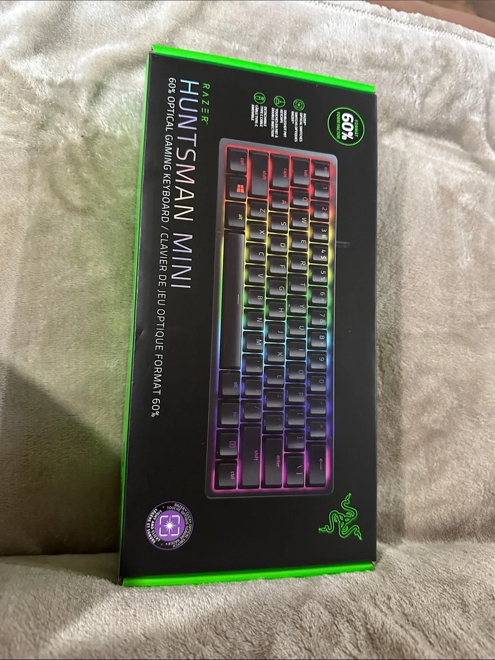 Razer Huntsman Mini RGB Gaming Keyboard - Black with Multi-Color Backlight